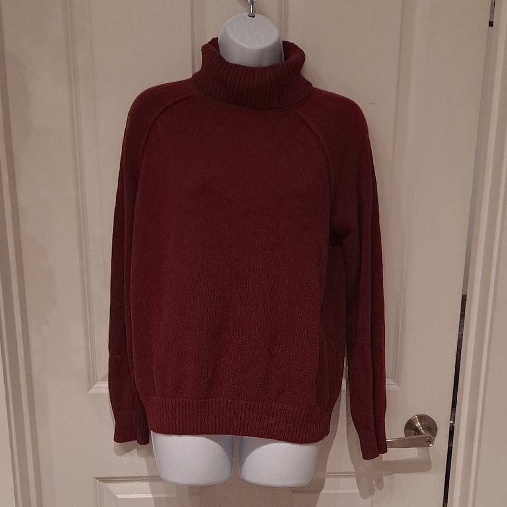 Cozy Maroon Turtleneck Sweater